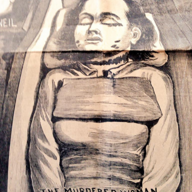 Her throat was slashed...