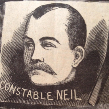 The Police Illustrated image of police constable Neil, who came across the grisly murder on his patrol of Bucks Row..