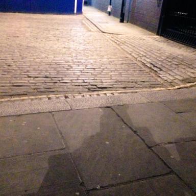 I sit in Mitre Sq and ponder on the fact that the Ripper and the 4th murder victim walked here via that passage...