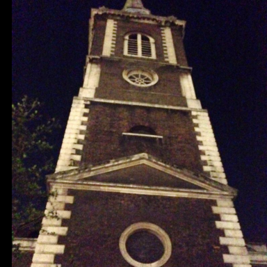 Walking to Brick Lane past St Boltolphs church, I realise that the Ripper found his victim very near here...