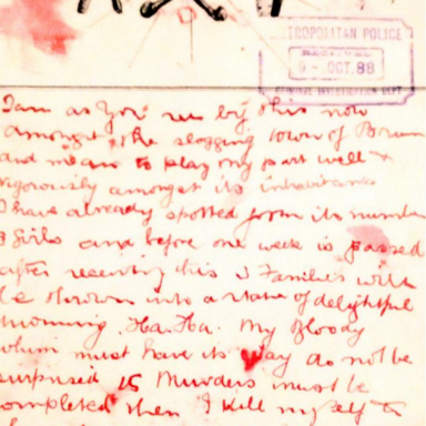 Just over a week after the Ripper Double Event this letter was received