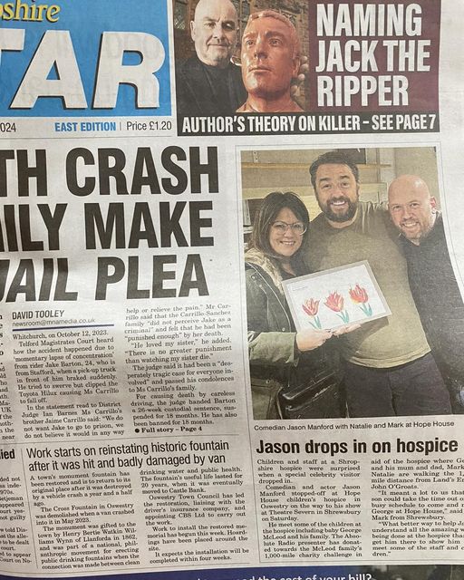 Newspaper Shropshire Star Jack the Ripper Shropshire Star